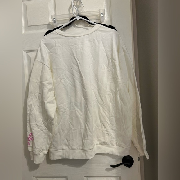 NWT Barbie Vacay Mode ivory sweatshirt XXL pink flamingo float - Picture 6 of 6